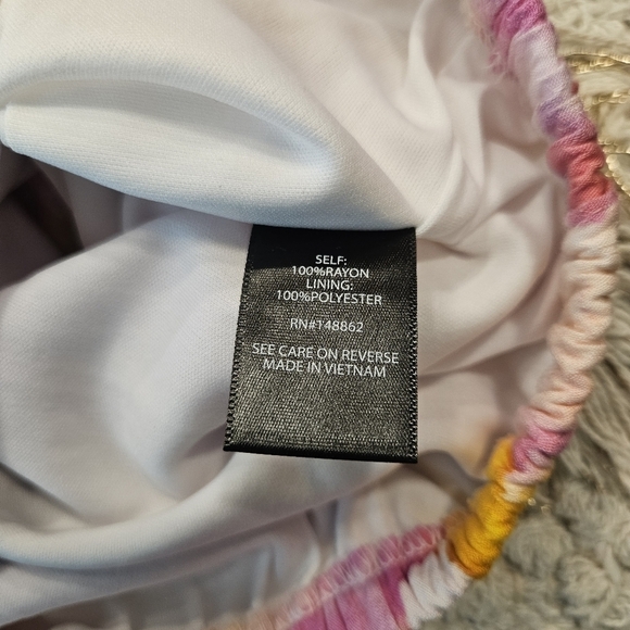 Torrid Multi Watercolor Tie-Dye Off Shoulder Skirt Set Size 1/1X Summer Party - Picture 7 of 12